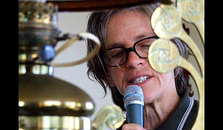 Eileen Myles (pictured), along with other poets, writers and musicians from around the World, gathered at Stora-Klopp (Big Rock) in Iceland for a collective celebration of the Spoken Word and Song. Click Here To Learn More About Beat Day at Stora-Klopp! - Photo by Birgitta Jonsdottir.