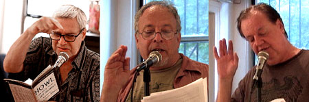 Steve Dalachinsky, George Wallce and Michael Warren McHugh at Gathering of The Tribes - HowlFest 2007.