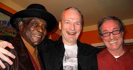 - David "HoneyBoy" Edwards, Michael Dean Odin Pollock and Michael Frank of Earwig Records -  Click Here to View the e-Poster! -